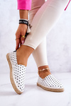Ženská polka dot espadrilles veľká hviezda jj274870 biela