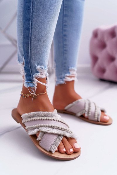 Dámské Nazouváky Materiál Vices 7269 Béžové Jamen