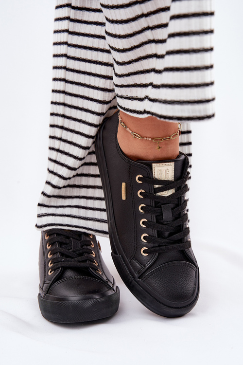 Dámske Tenisky Z Eko Kože Big Star RR274749 Čierne