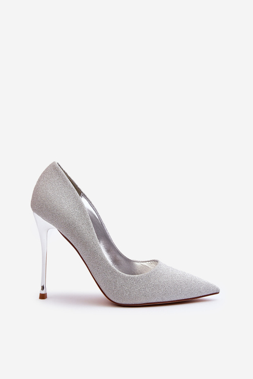 Stříbrné brokatové lodičky Tiberona