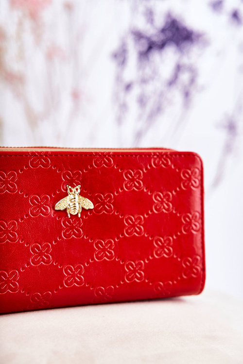 Dámska veľká peňaženka s dekoráciou Red Fabio