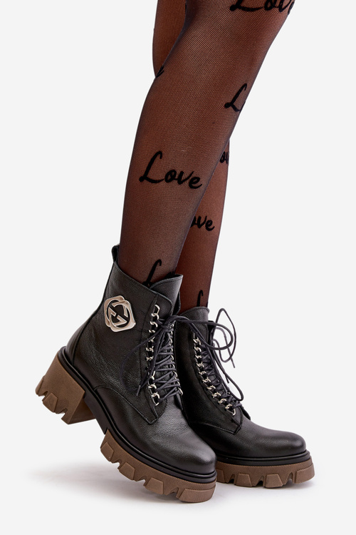 Zazoo 60376 Kožené Zateplené Čižmy Na Zips Čierne