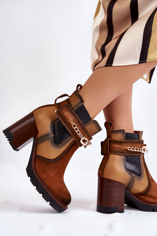 Dámské kožené kozačky Maciejka 05781-29 Červené