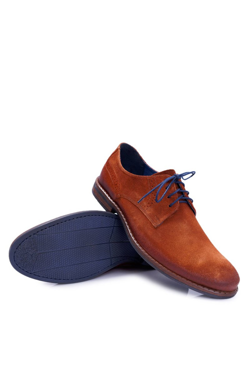 Pánské Polobotky Casual Každodenní Nikopol Kožené Camel Lajos