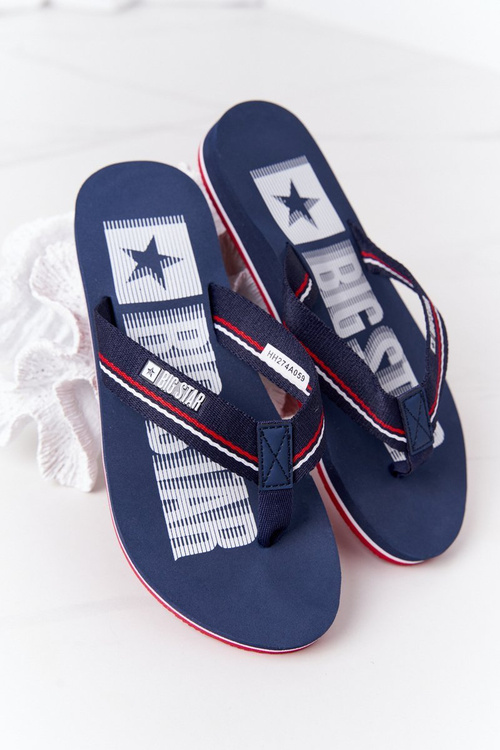 Dámska flip -flops veľká hviezda HH274A059 NAVY BLUE
