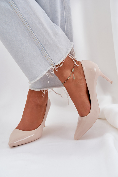 Lakované Lodičky Se Špičatými Nosy Béžové Laniffia