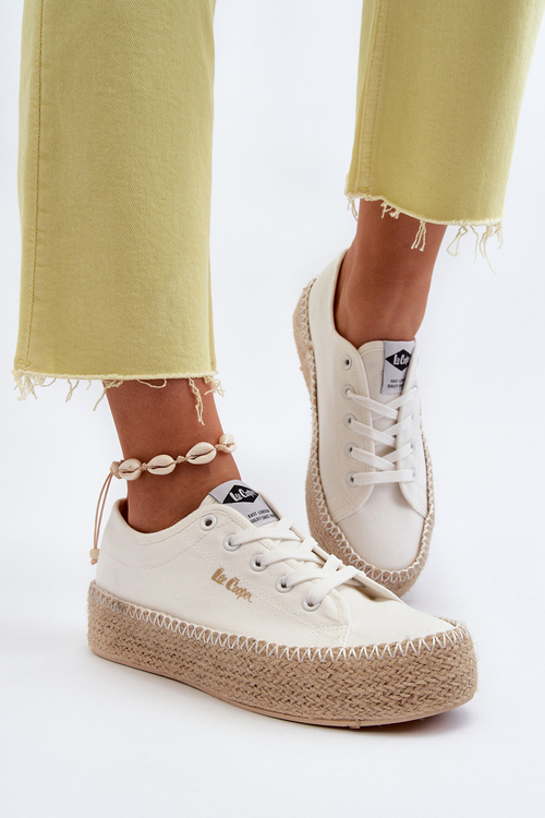 Tenisky S Plétěním Lee Cooper LCW-24-44-2410 Bílé
