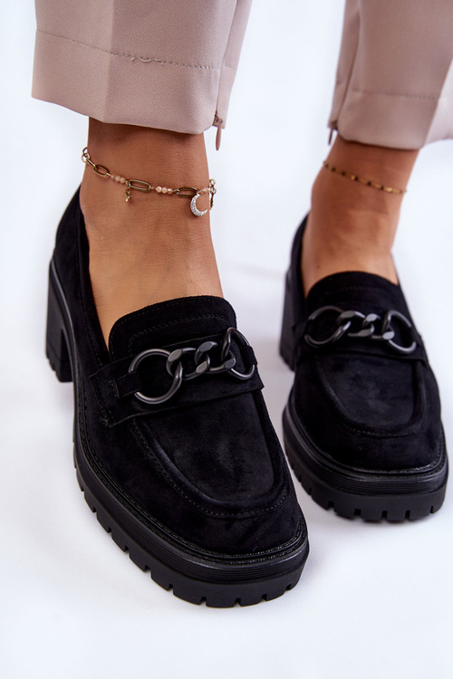 Ženské semišové vysoké podpätky Čierna Sanya