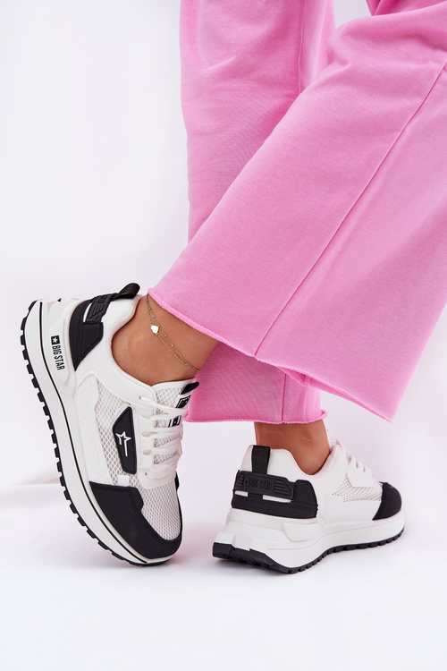 Dámska Športová Obuv Na Platforme Big Star RR274A223 HI-POLY SYSTEM Čierna-Biela