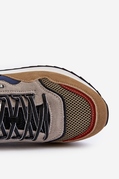 Pánske tenisky Big Star NN174320 s pamäťovou penou Beige-modré