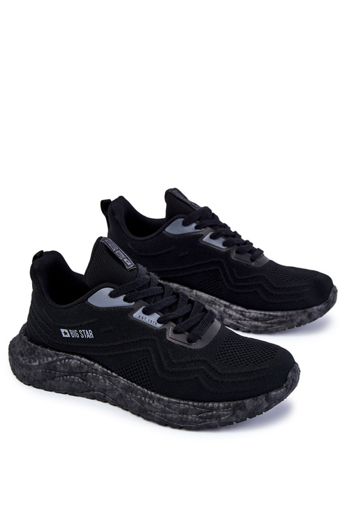 Ľahké pánske športové topánky veľká hviezda KK174018 čierna