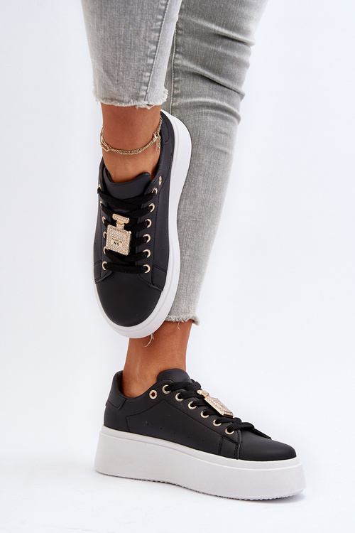 Dámské tenisky s ozdobou Černé Celedria