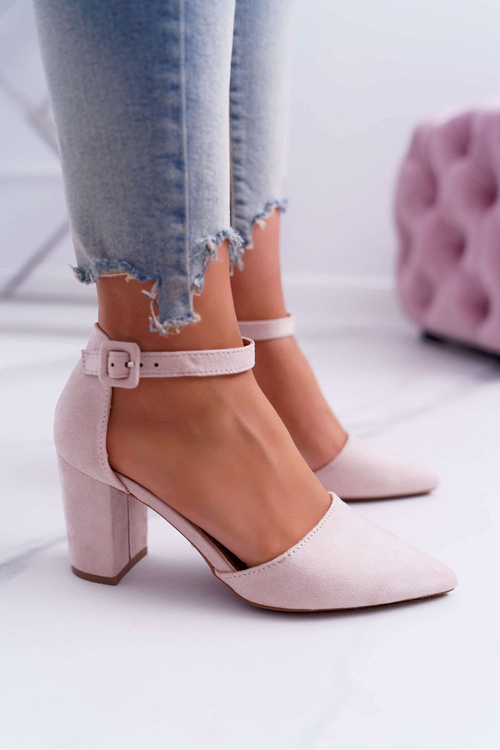 Dámske pumpy na stĺpe v Spitz Beige Madamstyle