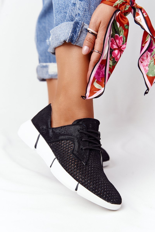 Dámské Kožené Tenisky Černé Day Trip