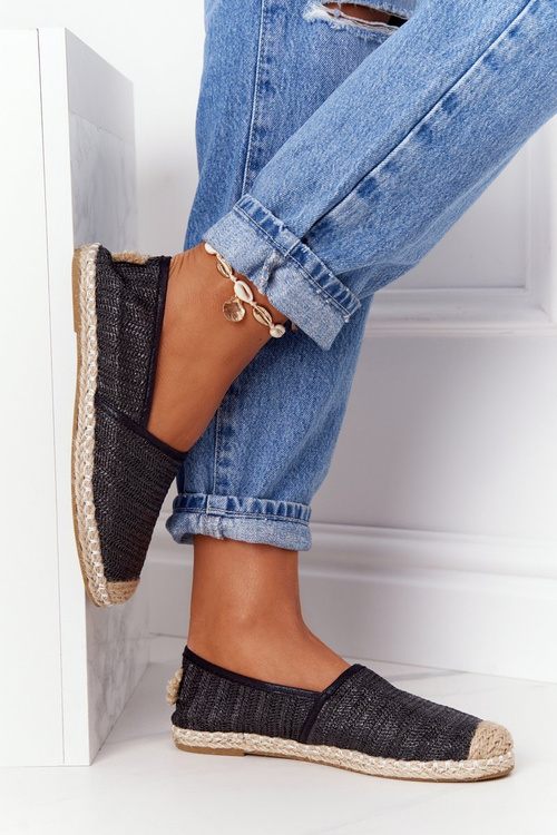 Espadrilles on the Slaw Sole Lu Boo Black