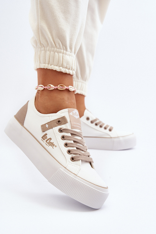 Dámské plátěné tenisky Lee Cooper LCW-24-31-2198 Bílé