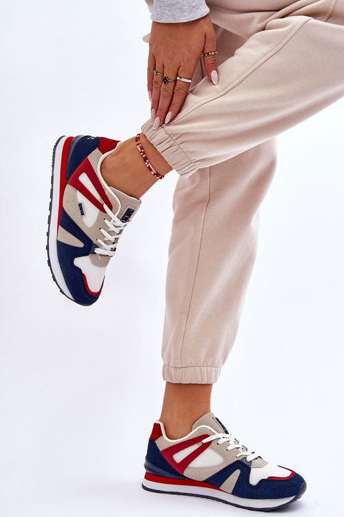 Pohodlné dámske tenisky Pamäť pena Veľká hviezda LL274950 červená