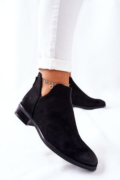 Dámské Semišové Zateplené Boty Cerne Joaliene