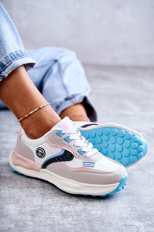 Dámské sportovní tenisky Big Star KK274097 Bílá a růžová