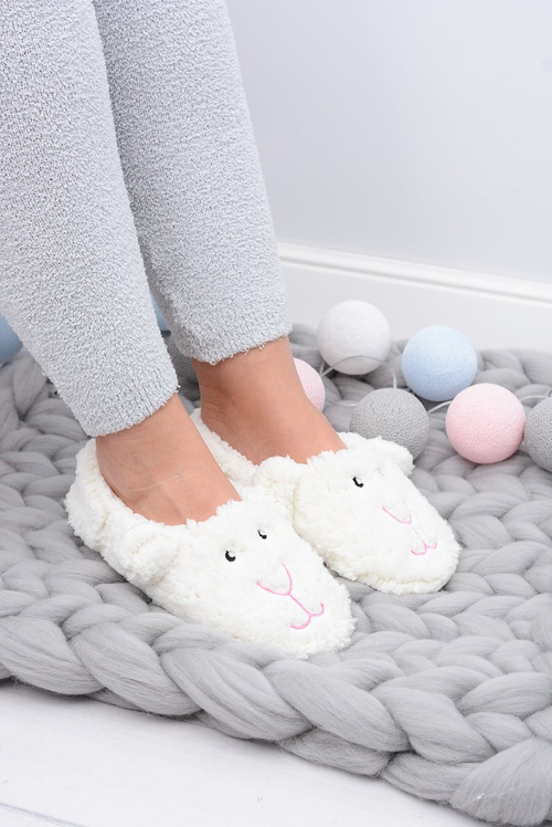 SOXO Dámské domácí papuče Psí bílá