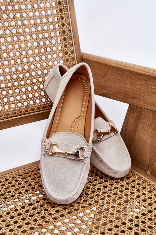 Klasické semišové mokasíny s zdobením Šede Arla