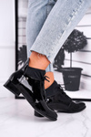 Dámske kožené topánky Maciejka Black Boots 04744-01