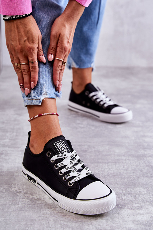 Dámské kůže Sneakers Big Star KK274096 Černá