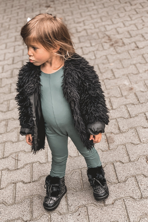 Detské topánky Snehové topánky s kožušinovou čiernou myšou Minnie