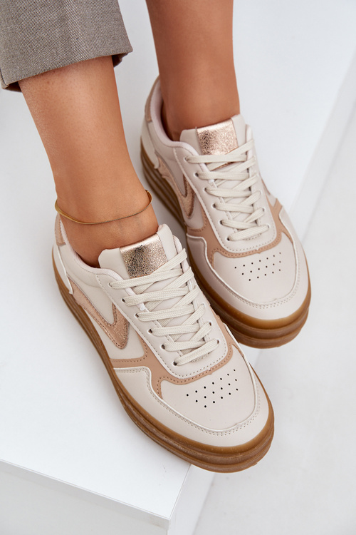 Dámské tenisky na platformě béžové Annines