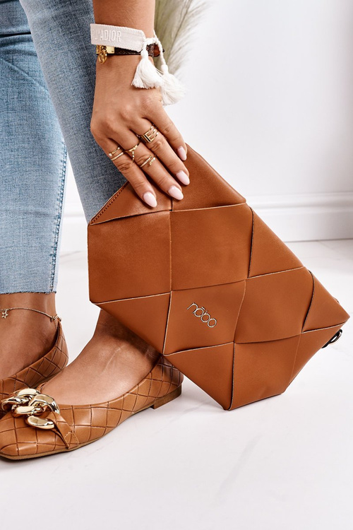 Elegantní Prošívaná Baletka S řetízkem Camel Coco