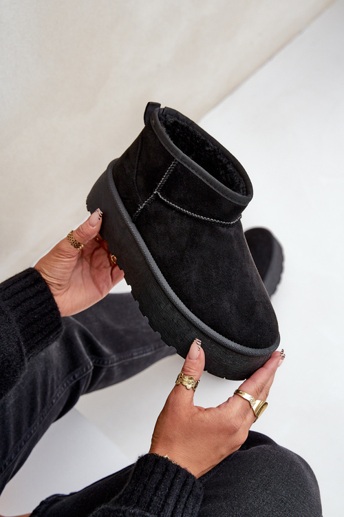 Dámske Snehule Na Platforme Čierne Ninala