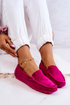 Dámské semišové mokasíny Big Star JJ274656 Fuchsie