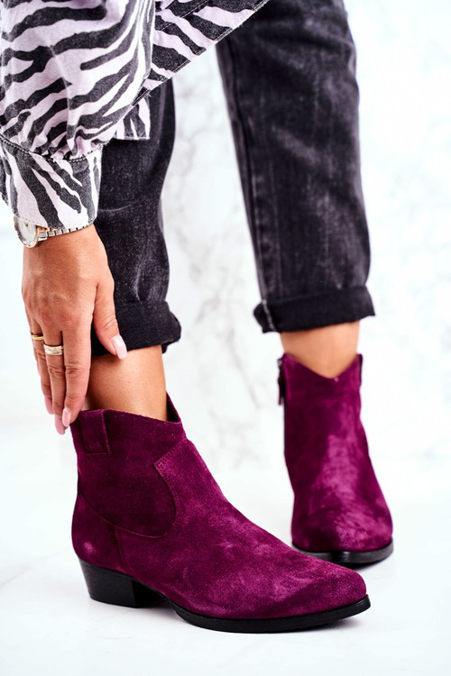 Ženské semišové topánky Maciejka fialové topánky 04289-05