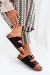 Dámske sandále na korkovej platforme so zlatými prackami čierne Lisavionea