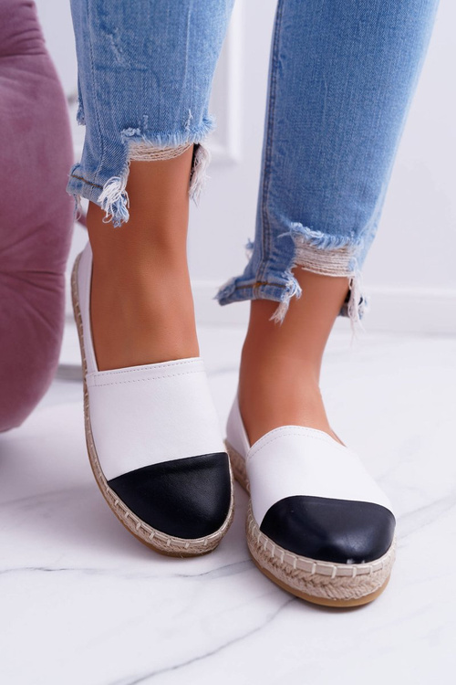 Dámské Espadrilky Bílé Flaty