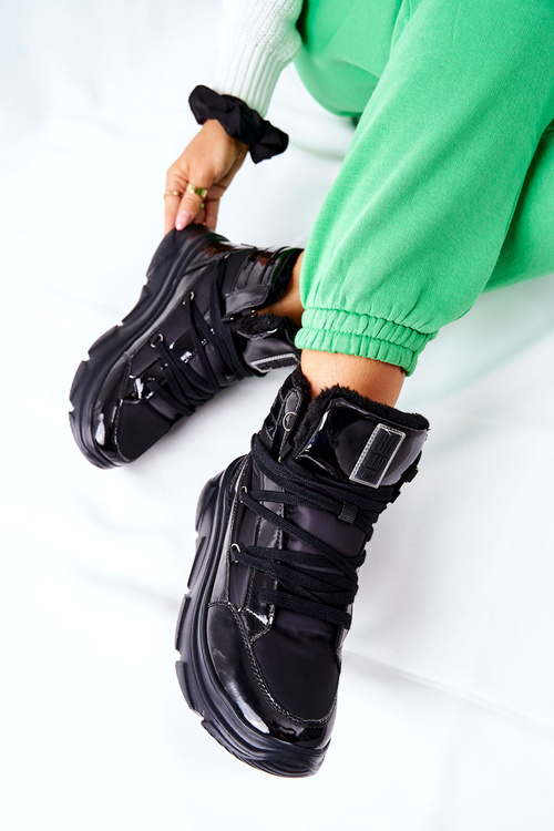 Izolované snehové topánky veľká hviezda II274311 čierna