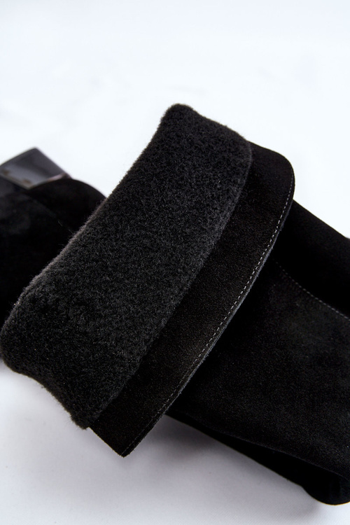 Semišové topánky Laura Messi 2221 čierna