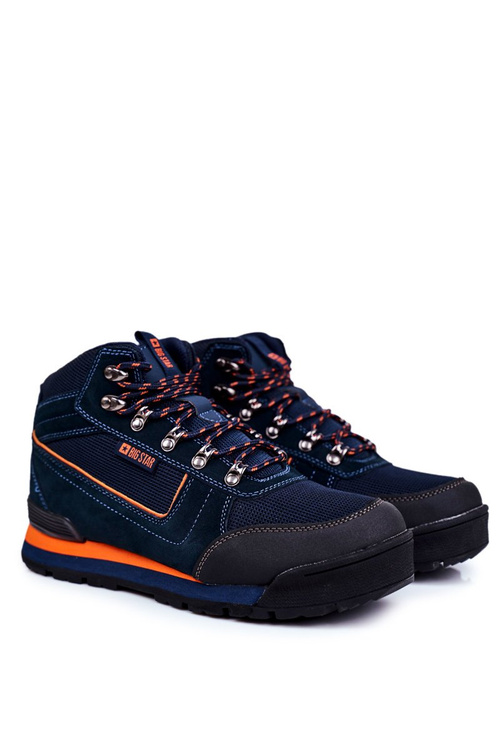 Pánske trekkingové topánky Big Star Outdoor Navy Blue GG174199