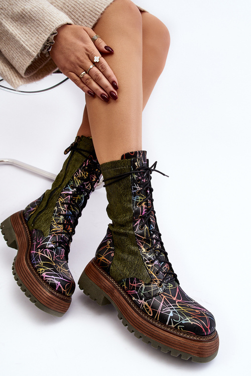 Dámské kožené boty Workery Maciejka 06203-09 Multikolor