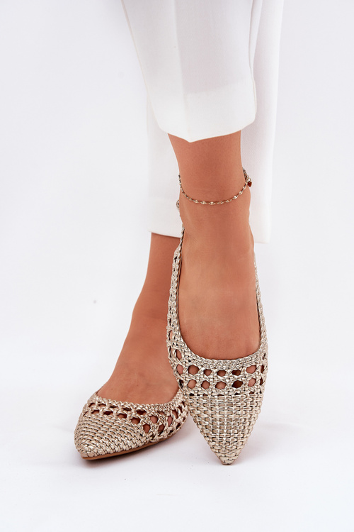 Baleríny S Pletením Na Plohom Opätku Zlaté Carollese