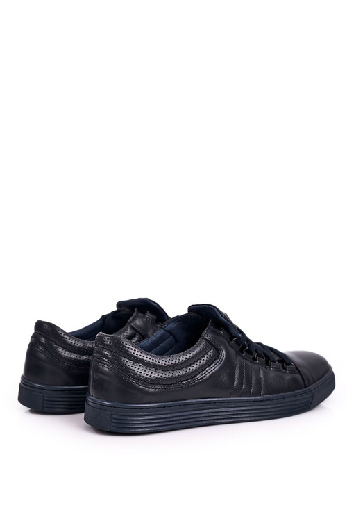 Pánské Kožené Boty Trenéři BEDNAREK Tmavě Modré