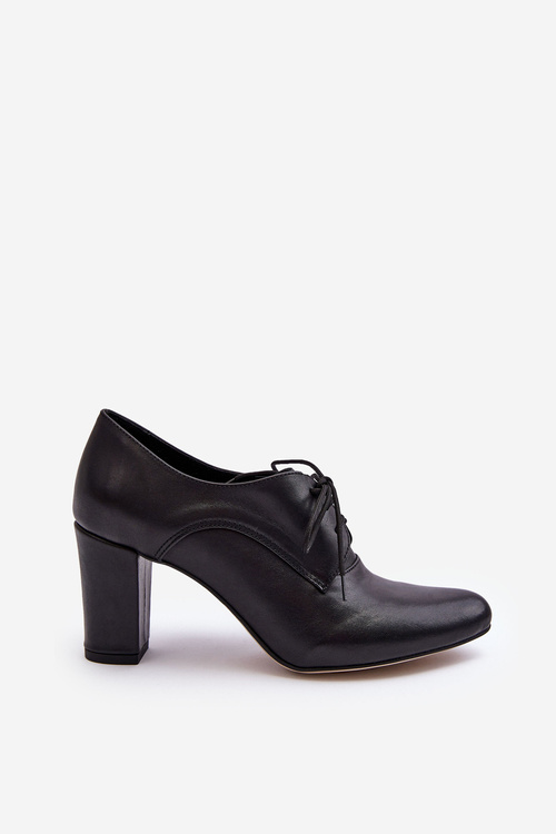 Čierna kožená topánky Mavitte