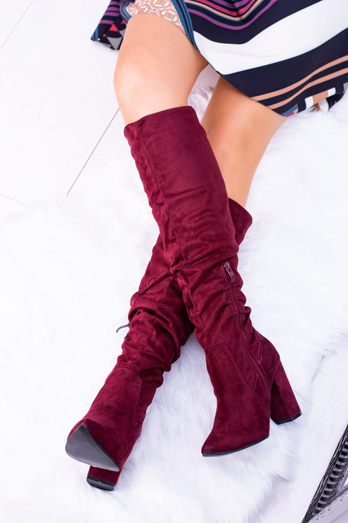 Vysoké podpätky žien v nočnej kotúče Spitz Burgundsko