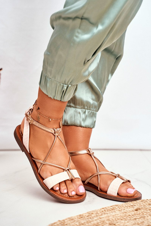 Dámske ploché ružové Alison Sandals