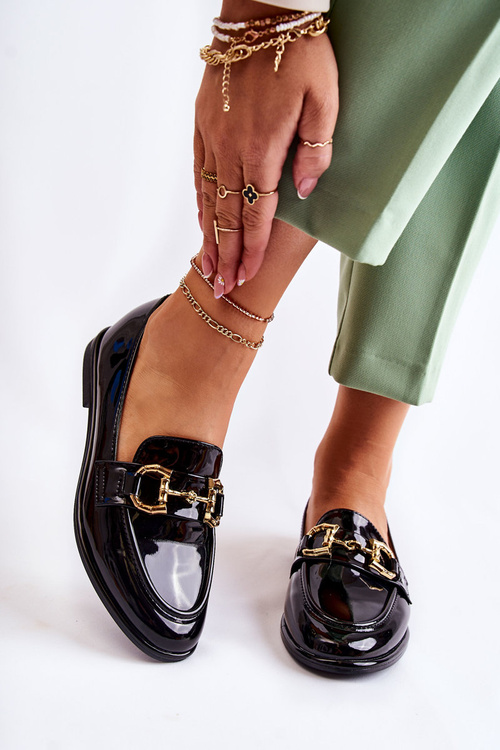 Ženské lakované čierne karafy Coriso