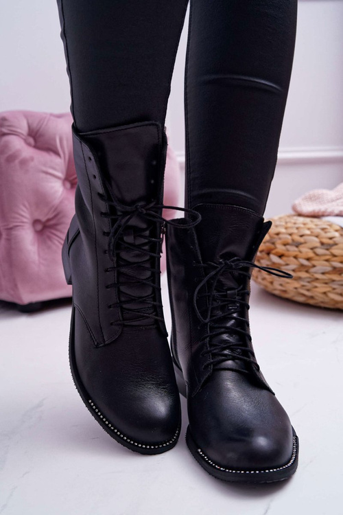 Dámske topánky zrno kože Nicole 2315 Black the Island