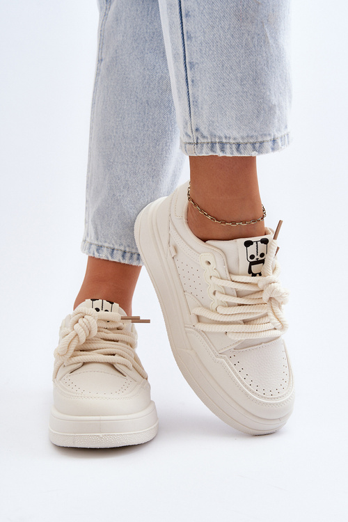 Dámske tenisky z eko-kože béžové Avanalis