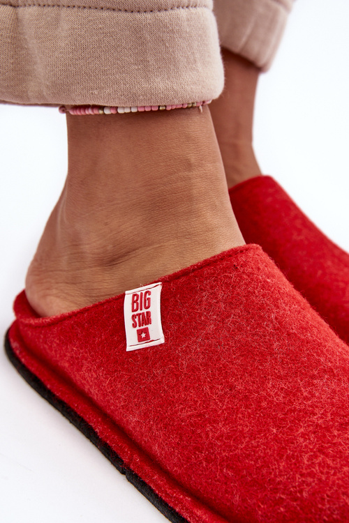 Červené Klasické Dámské Papuče Big Star KK276012