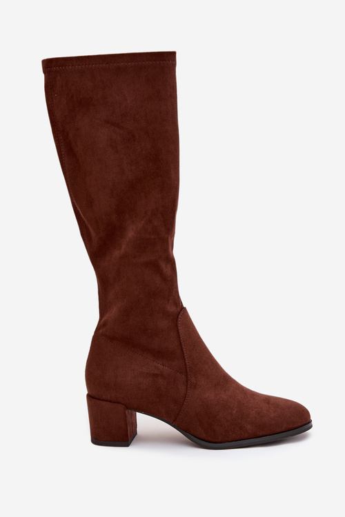 Klasické Eco semišové čižmy Sergio Leone KZ205 Tmavohnedé