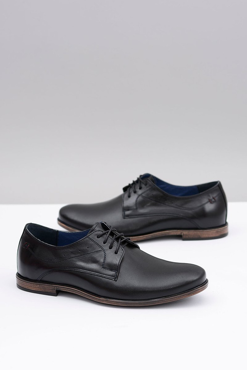 Nikopol Černé kožené pánské polobotky James